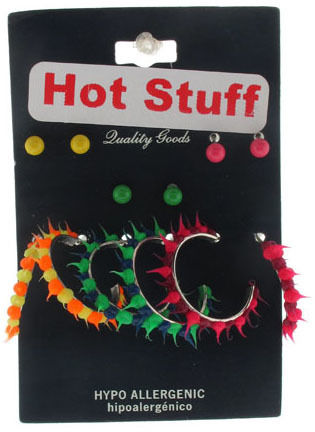 Hot Stuff"" Department Store 6 Per Card Earring Set Case Pack 120
