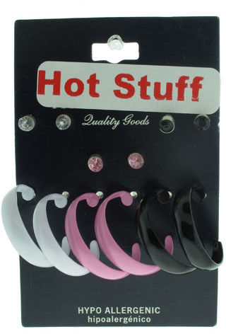 Hot Stuff"" Department Store 6 Per Card Earring Set Case Pack 120
