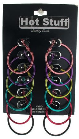 Hot Stuff"" Department Store 6 Per Card Earring Set Case Pack 120