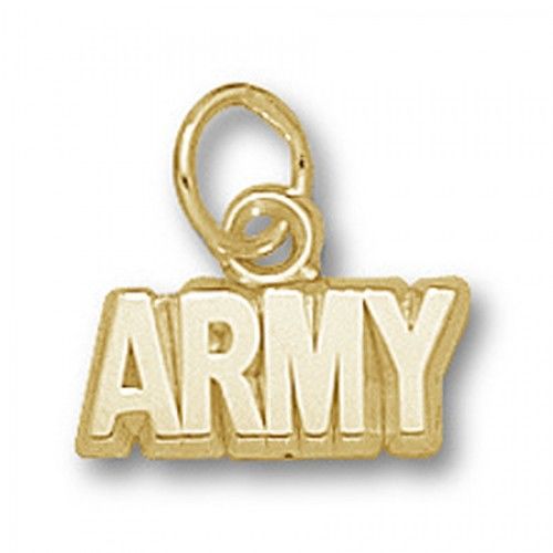 Army Charm in Gold Plated - Glossy Finish - Brilliant - Unisex Adult