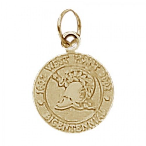 Us Military Academy Charm in Yellow Gold - 10kt - Delightful