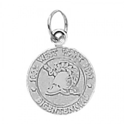 Us Military Academy Charm in 14kt White Gold - Divine - Unisex Adult