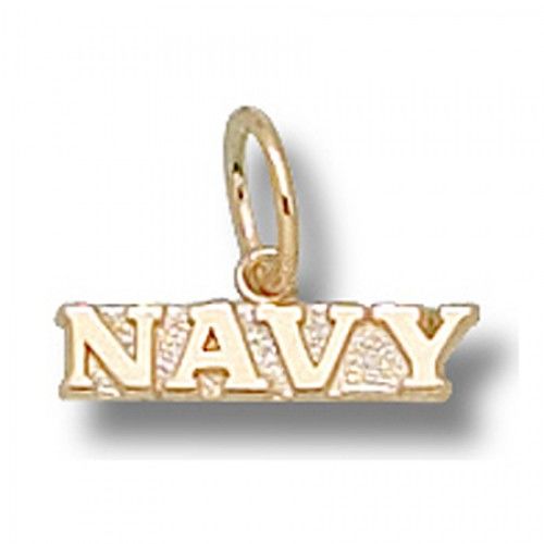 Navy Charm in Yellow Gold - 10kt - Mirror Polish - Marvelous - Unisex Adult