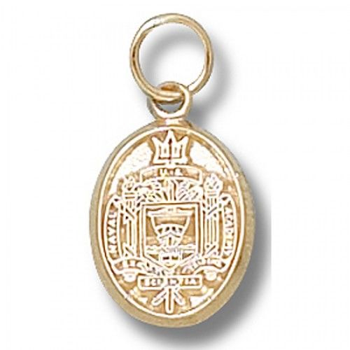 Us Naval Academy Seal Charm in Yellow Gold - 10kt - Shapely - Unisex Adult