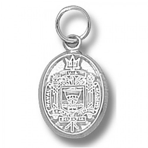 Us Naval Academy Seal Charm in 14kt White Gold - Mirror Polish - Splendid