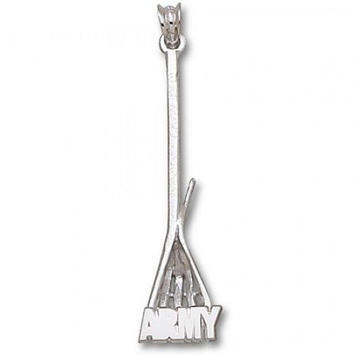 Sterling Silver Black Knights Military Pendant ""Army"" Lacrosse