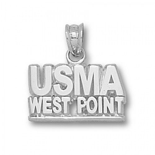 14k White Gold Black Knights Military Pendant ""Usma Westpoint