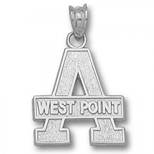 10k White Gold Black Knights Military Pendant ""a Westpoint