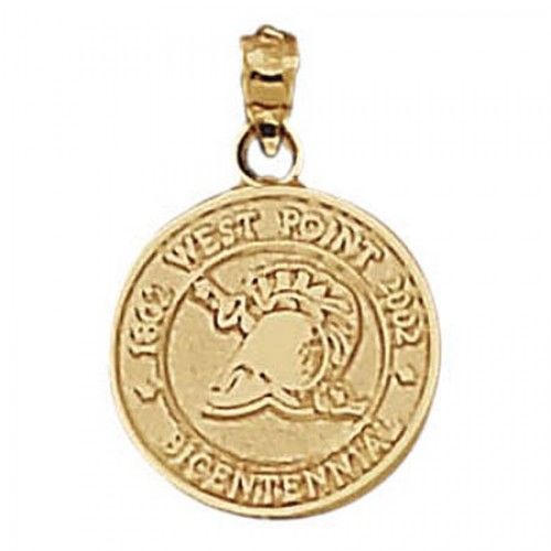 14k Yellow Gold Black Knights Military Pendant Bicentennial Seal