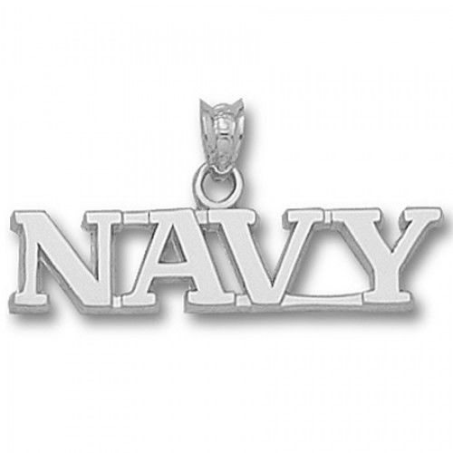 Sterling Silver U.S. Naval Academy Midshipmen Military Pendant - ""Navy