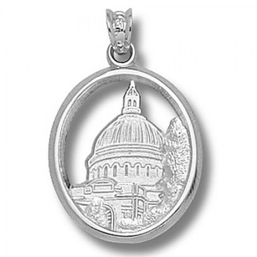 14k White Gold U.S. Naval Academy Midshipmen Military Pendant - Chapel