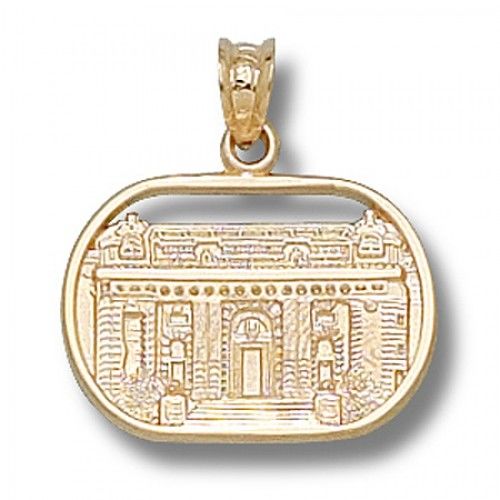 10k Yellow Gold U.S. Naval Academy Midshipmen Military Pendant - Bancroft Hall