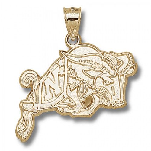 10k Yellow Gold U.S. Naval Academy Midshipmen Military Pendant - Mascot Bill