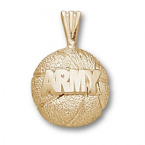 14k Yellow Gold U.S. Military Academy Military Pendant ""Army"" Basketball