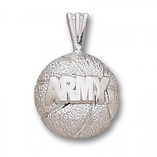 14k White Gold U.S. Military Academy Military Pendant ""Army"" Basketball