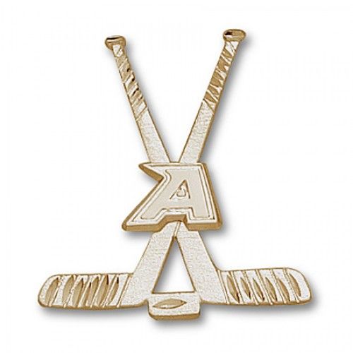 14k Yellow Gold U.S. Military Academy Military Pendant ""a"" Hockey Sticks