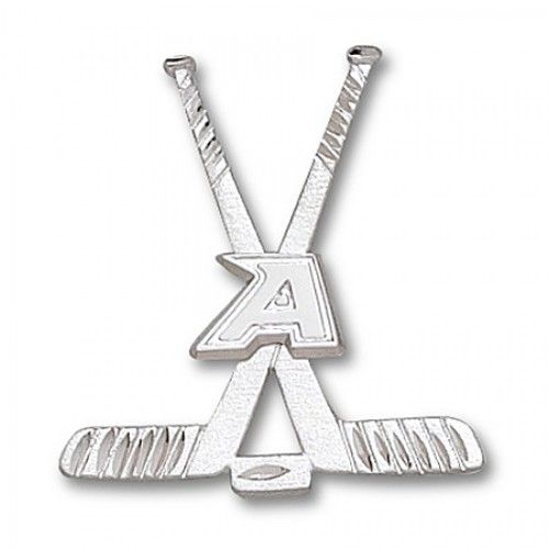 14k White Gold U.S. Military Academy Military Pendant ""a"" Hockey Sticks