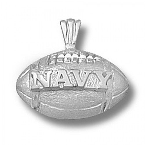 Sterling Silver U.S. Naval Academy Military Pendant ""Navy"" Football
