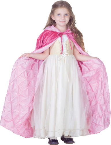 Pink Panne Velvet Child Costume Cape