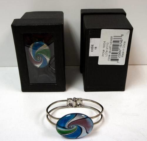 Classy Swirl Art Silver Cuff Bracelet Case Pack 12