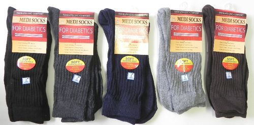 Mens Diabetic Socks Assorted Colors Case Pack 144