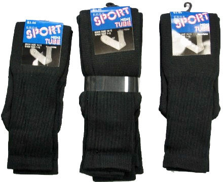 Men's Tube Socks, Black Case Pack 120