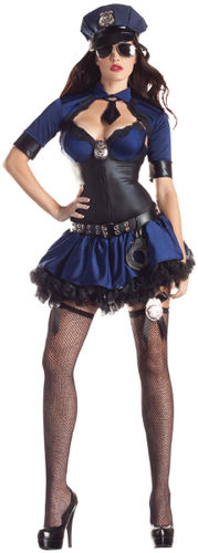 Women's Costume: Sultry Officer Body Shaper- Extra Large