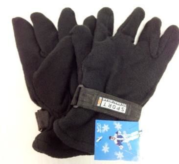 Black Fleece Gloves Man Size Case Pack 24