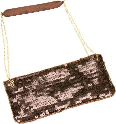 La Regale Sequins Designer Clutch handbag Purse- Color:: Bronze