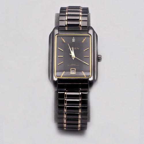 Stylish Two Toned Designer Gold and Silver Toned Mens Watch