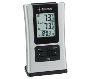 Meade Programmable Inside Outside Thermometer w Warning Alarm