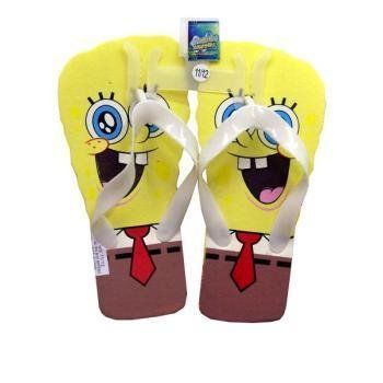 Sponge Bob Flip Flops Beach Style Sandals Slippers- Child Shoe Size: 6