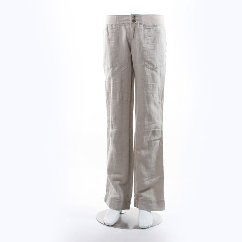 BKE Women's Casual Linen Cotton Natural Comfortable Pants Size: Medium