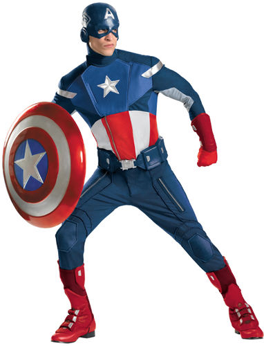 Men's Costume: Captain America Avengers Theatrical- Standard