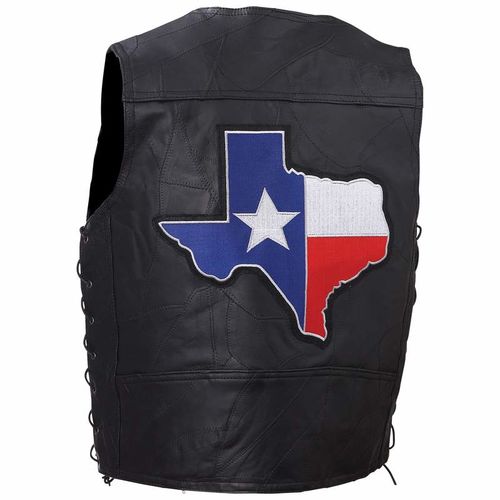 Diamond Plate&trade; Rock Design Genuine Buffalo Leather Vest