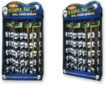 Halloween Skull Flashing Necklace Case Pack 24