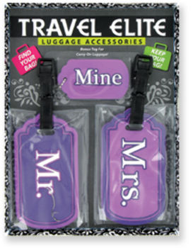 Travel Elite 3 Pack Luggage Tags Case Pack 36