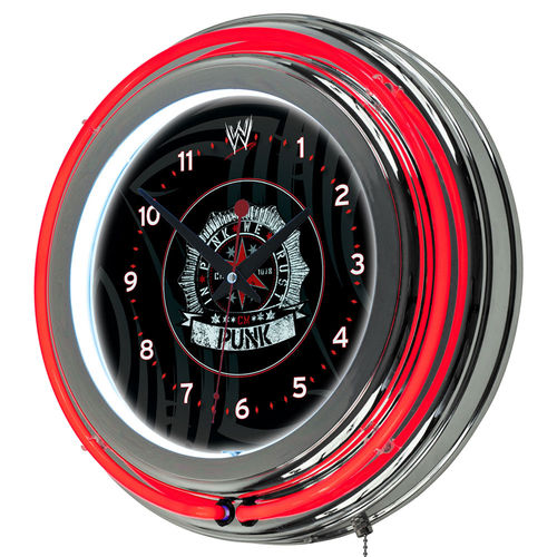 WWE CM Punk Neon Clock - 14 inch Diameter