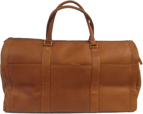 Marc Gold Tan Leather Duffle / Suit Bag