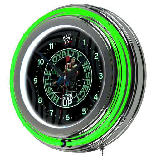 WWE John Cena Neon Clock - 14 inch Diameter