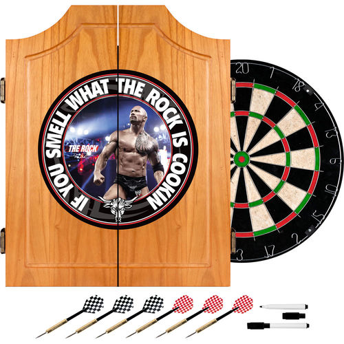 WWE The Rock Dart Cabinet Set