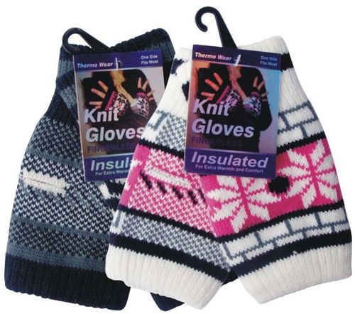 Knitted Gloves - Fingerless Case Pack 144