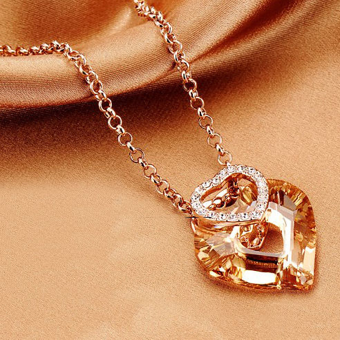 Forever Together Heart Crystal Necklace for Women