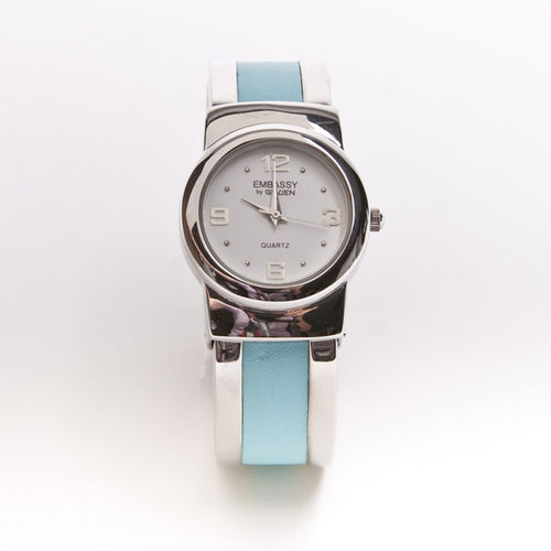 Silver Cuff  Circular Analog Women's Watch