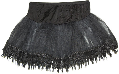 Costume Petticoat: Black Tear Drop