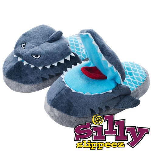 Silly Slippeez - Sneaky Shark - Glow in the Dark - Large