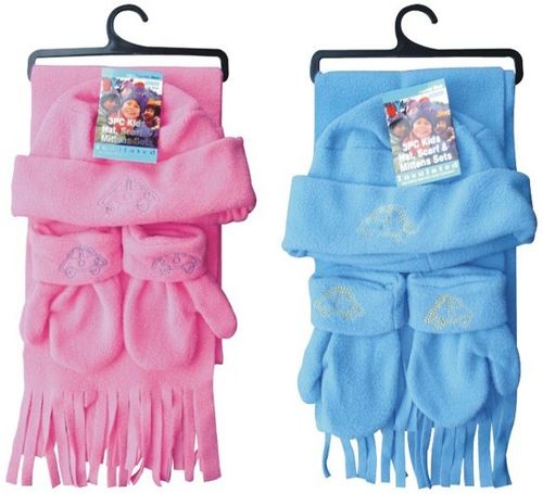 Kids Winter Scarf Hat Gloves Set Case Pack 72
