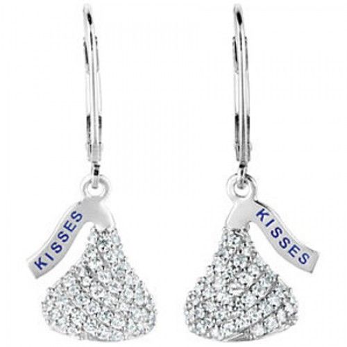 Cubic Zirconia Hershey'S Earrings in Sterling Silver - Lever Back - Gorgeous