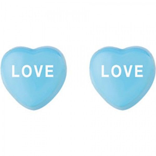 Love Heart Earrings in Sterling Silver - Post with Backs - Women - Shapely