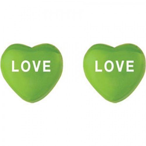 Love Heart Earrings in Sterling Silver - Post W/ Backs - Women - Stunning